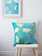 Art Print:  Queen Anne's Lace on Teal by India & Purry