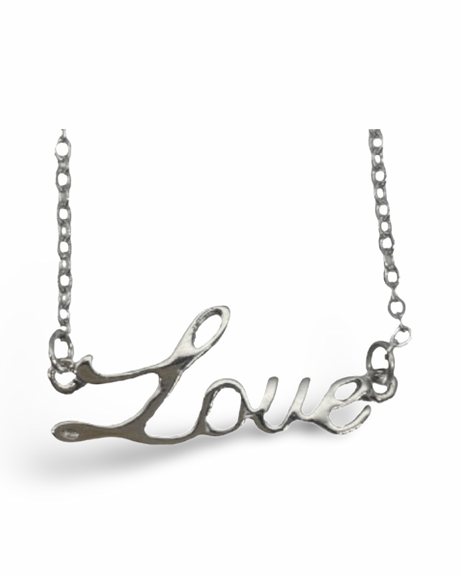 Love Script Necklace by The Urban Charm