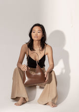 Alexia Bag in Smooth Leather, Caramel by Bob Oré