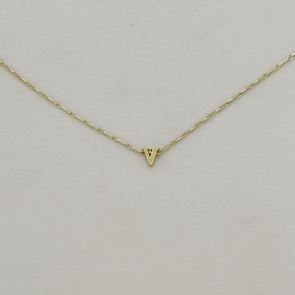 Tiny Initial Necklace by Jonesy Wood