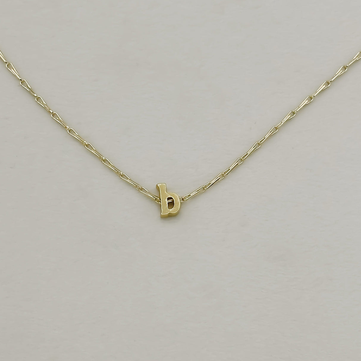 Tiny Initial Necklace by Jonesy Wood