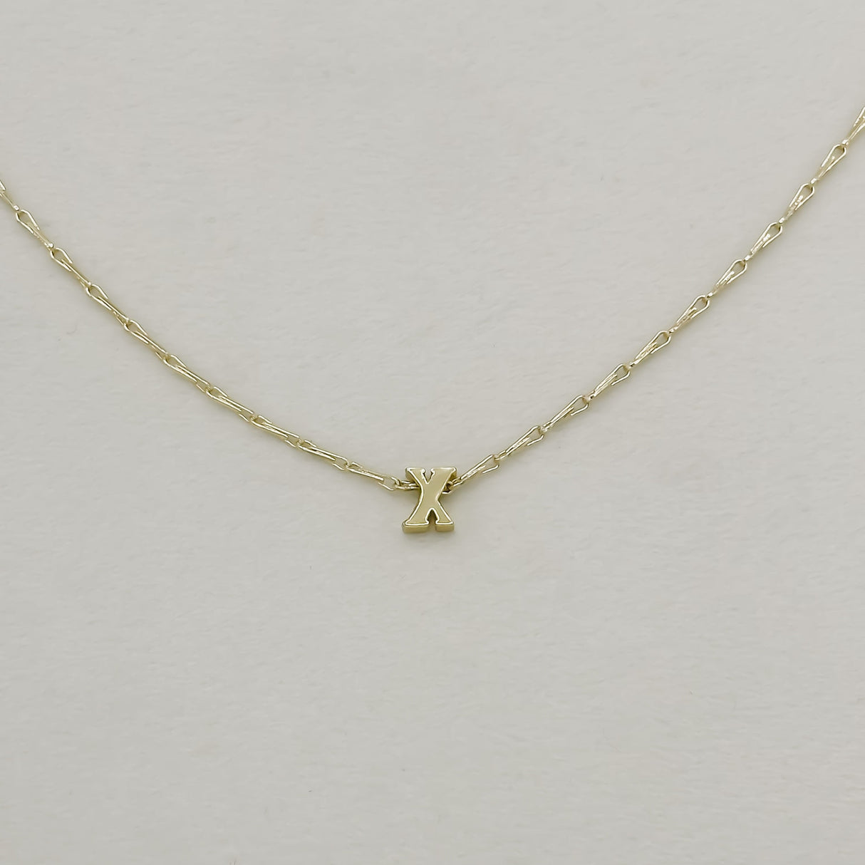 Tiny Initial Necklace by Jonesy Wood