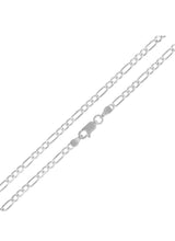 Solid Sterling Silver Thick 4MM Figaro Link Chain Unisex by Donatello Gian