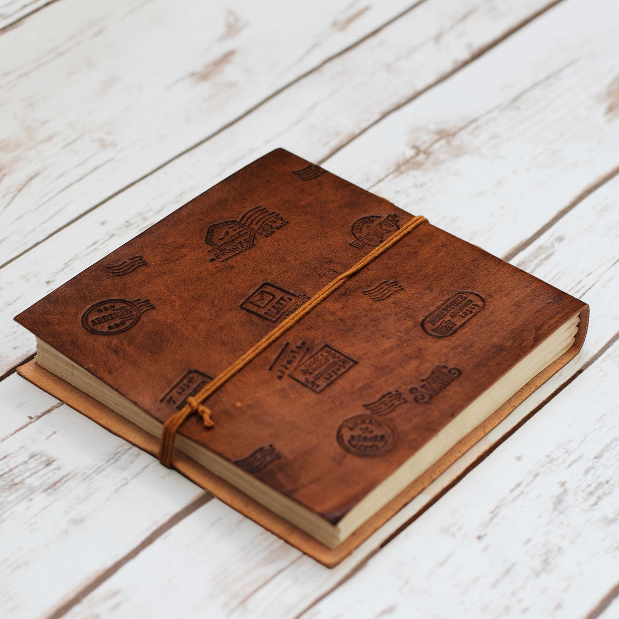 Wanderlust 7x7 Artist Handmade Leather Journal by Soothi