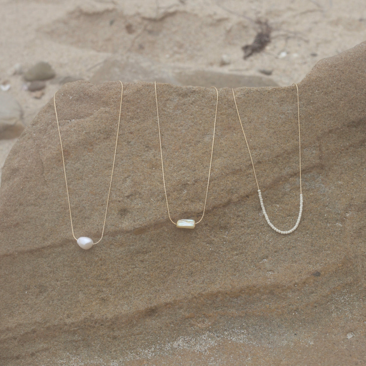 Delicate Beaded Necklace by Urth and Sea