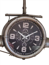 Wall clock - Metal Medium  Vintage Fighter Jet Wall Clock by Peterson Housewares & Artwares