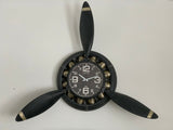 Metal Airplane Propeller Wall Décor clock by Peterson Housewares & Artwares