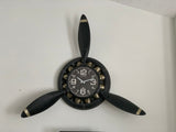 Metal Airplane Propeller Wall Décor clock by Peterson Housewares & Artwares