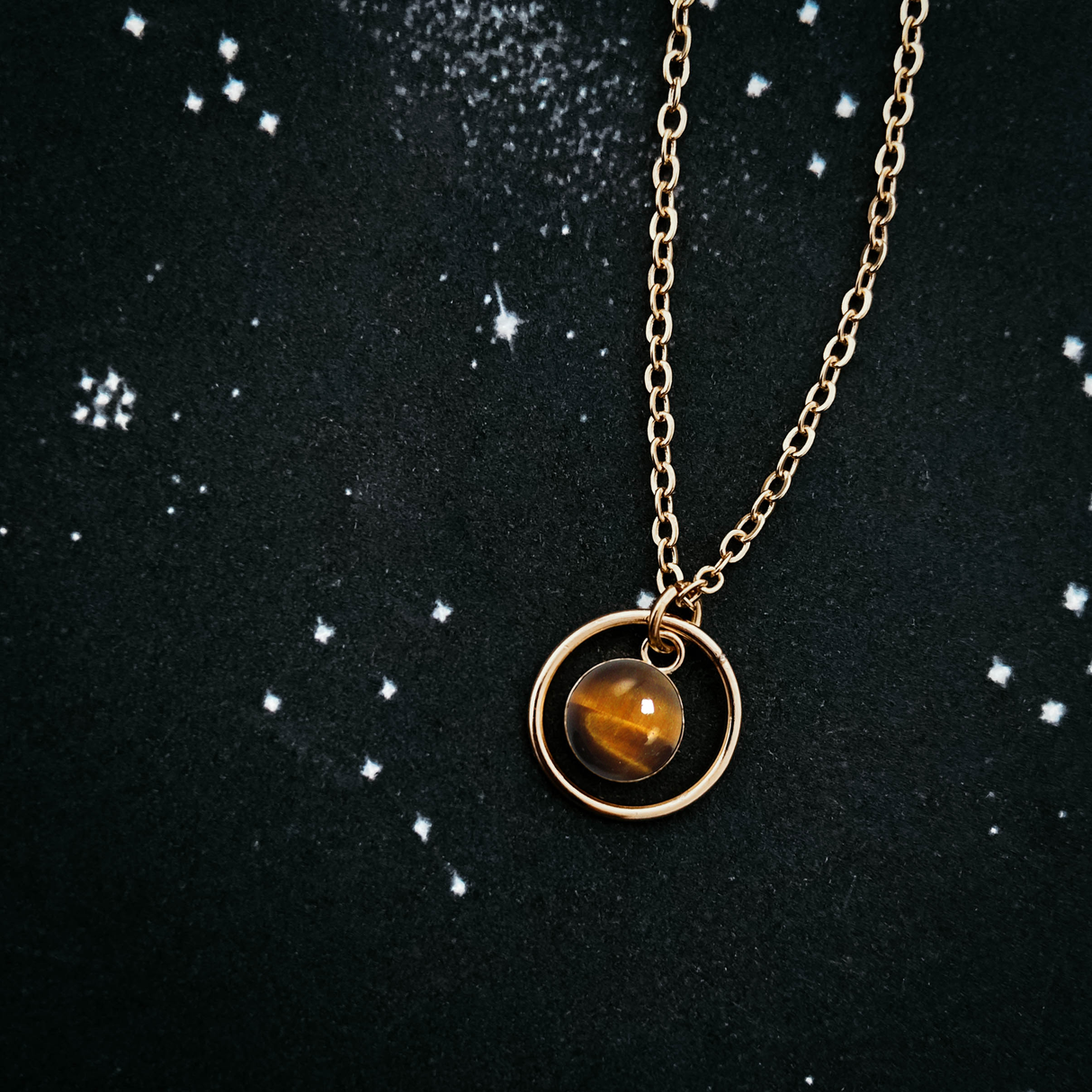 Rings of Saturn Mini Necklace by Yugen Handmade