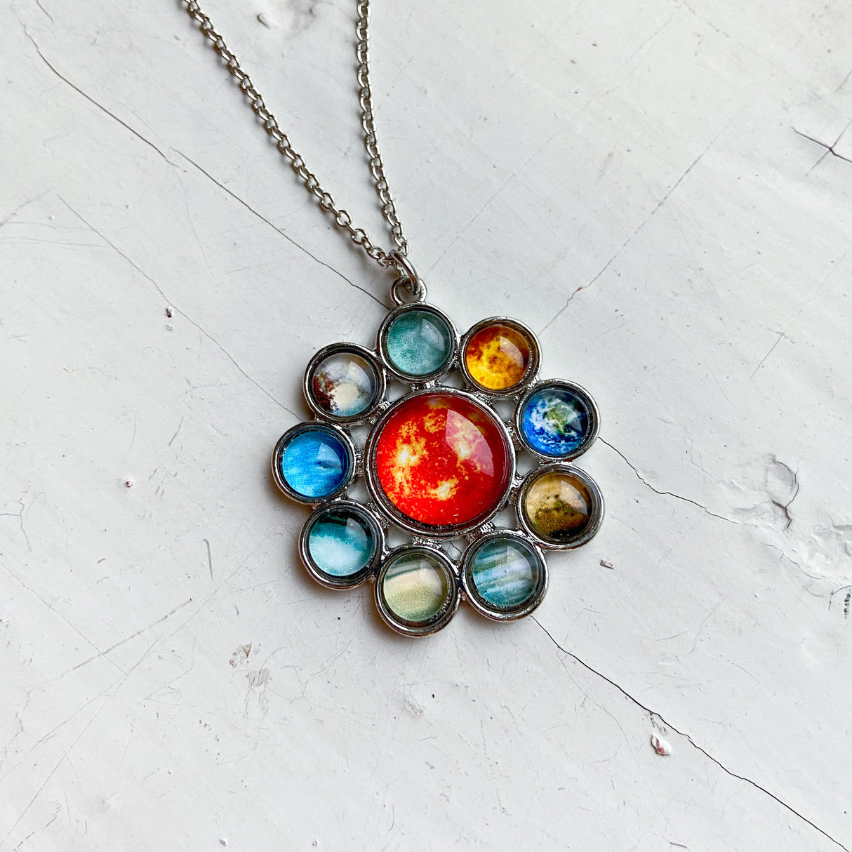 Solar System Halo Pendant by Yugen Handmade