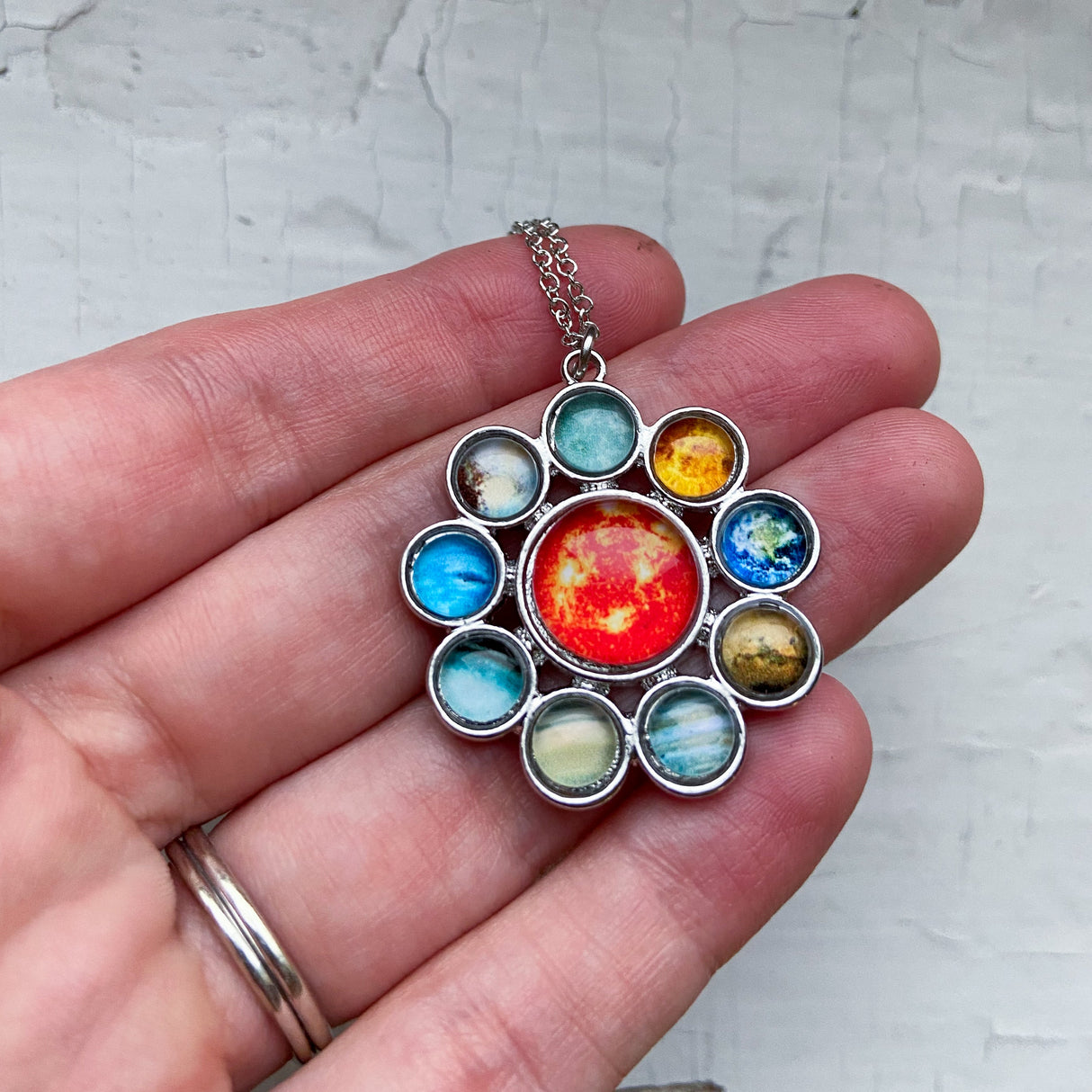 Solar System Halo Pendant by Yugen Handmade