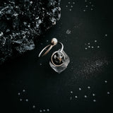 Round Wrap Ring with Authentic Raw Meteorite by Yugen Handmade