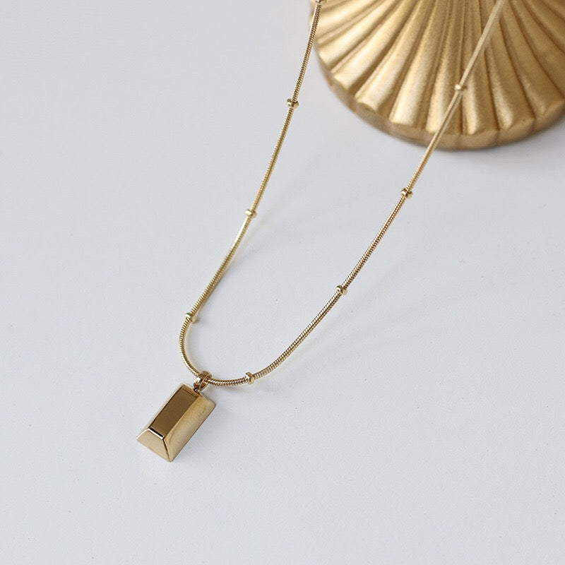 Arvo Gold Brick Necklace by Arvo