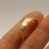 Handmade Hammered Texture Yellow Gold Ring by VicStoneNYC Fine Jewelry