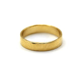 Handmade Hammered Texture Yellow Gold Ring by VicStoneNYC Fine Jewelry