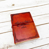 What You Write Remains Quote Leather Journal - 7x5 by Soothi