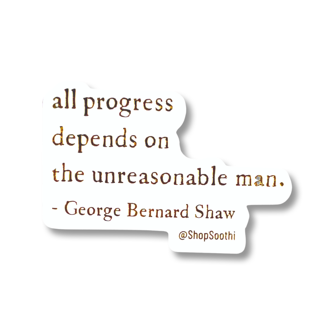 George Bernard Shaw Quote - Sticker by Soothi