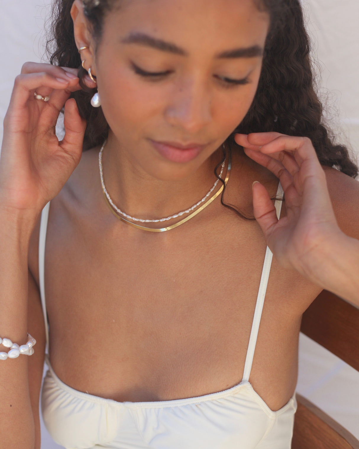 Petite Vintage Pearl Necklace by Urth and Sea