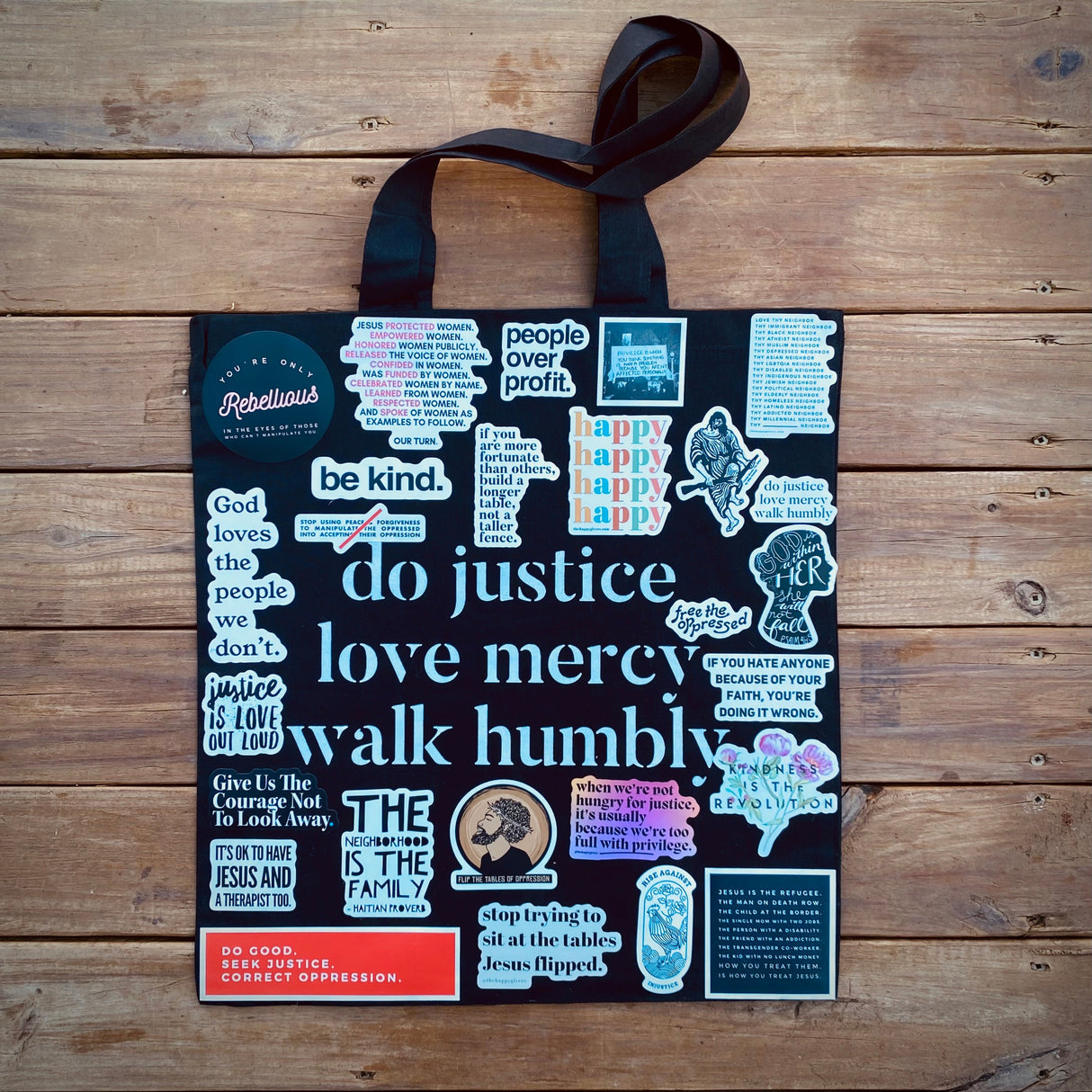 Tote / Sticker Pack Bundle by The Happy Givers