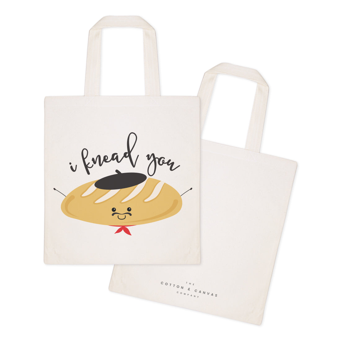 I Knead You Cotton Canvas Tote Bag by The Cotton & Canvas Co.