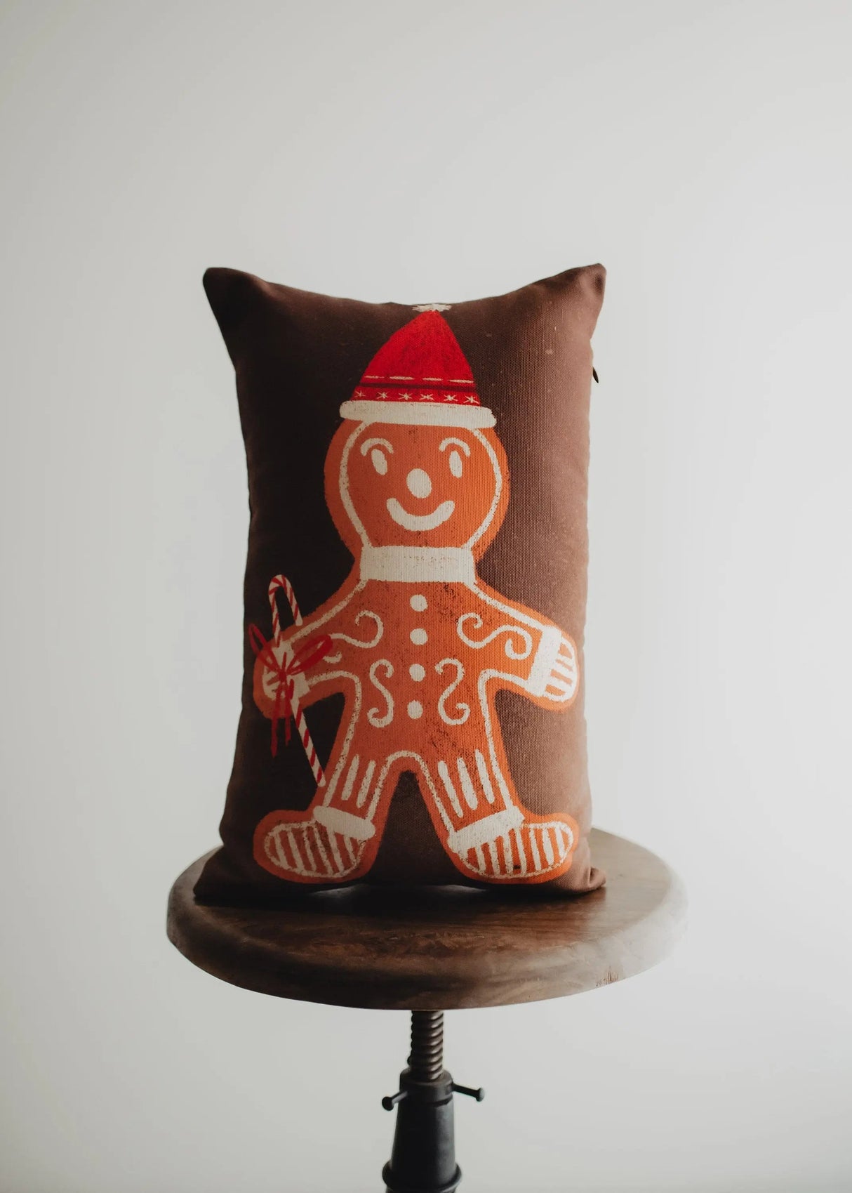 Iced Gingerbread Man | Christmas Throw Pillow | 12x18 18x12 | Rustic Home Decor | Rustic Christmas Decor | Farmhouse Decor | Room Decor by UniikPillows