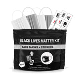 Black Lives Matter Mask Kit + Stickers. 16 Disposable Face Masks & 16 Assorted #BLM Movement Stickers by Skincareheaven