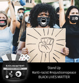 Black Lives Matter Mask Kit + Stickers. 16 Disposable Face Masks & 16 Assorted #BLM Movement Stickers by Skincareheaven