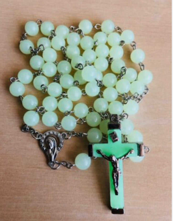 Radiant Glow in the Dark Rosary by Madame Pompadour