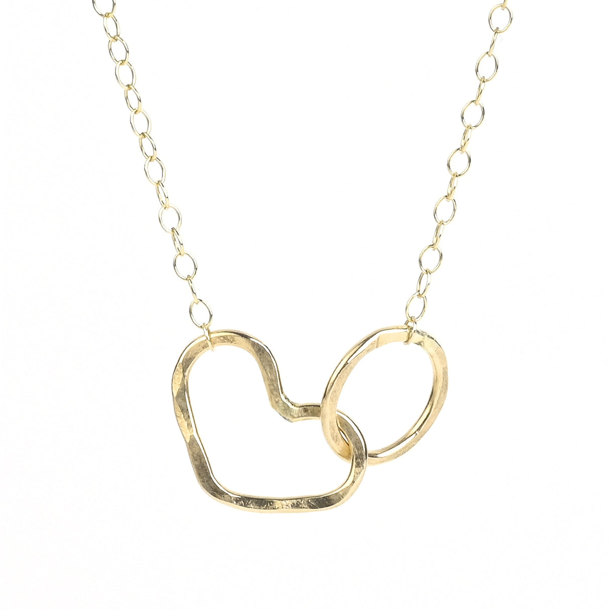 Namaste Necklace - Heart and Circle Infinity Necklace by Jennifer Cervelli Jewelry