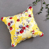 DaDa Bedding Sunshine Yellow Hummingbirds Floral Scalloped Euro Pillow Sham Cover, 26" x 26" (JHW925) by DaDa Bedding Collection