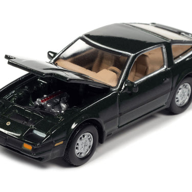 1984 Nissan 300ZX Dark Green with Black Stripes "Classic Gold Collection" Series Limited Edition to 12480 pieces Worldwide 1/64 Diecast Model Car by Johnny Lightning