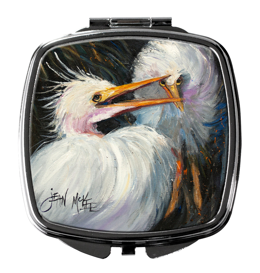 White Egret Compact Mirror JMK1213SCM by Caroline's Treasures