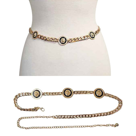 Lion Accent Link Chain Belt by BeyondEnvy