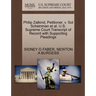 Philip Zalkind, Petitioner, V. Sol Scheinman Et Al. U.S. Supreme Court Transcript of Record with Supporting Pleadings
