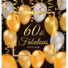 60 & Fabulous: An Elegant Black & Gold Keepsake for Her Fabulous 60th Birthday - Square Hardcover Guest Sign-In Book on Premium Thick 70lb Paper for W