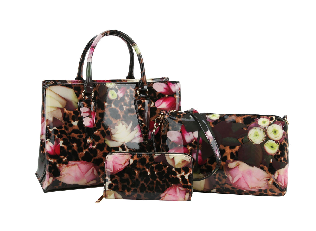 Fashion Leo Flower Satchel Set with wallet by hfstylish