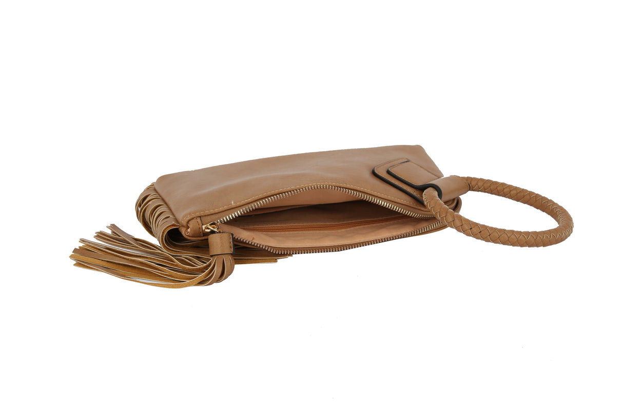 Braided ring handle wristlet by hfstylish