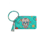 Fashion Calavera Skull Printed Wristlet Clutch by hfstylish