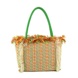 Straw Travel Beach Tote Bag by hfstylish