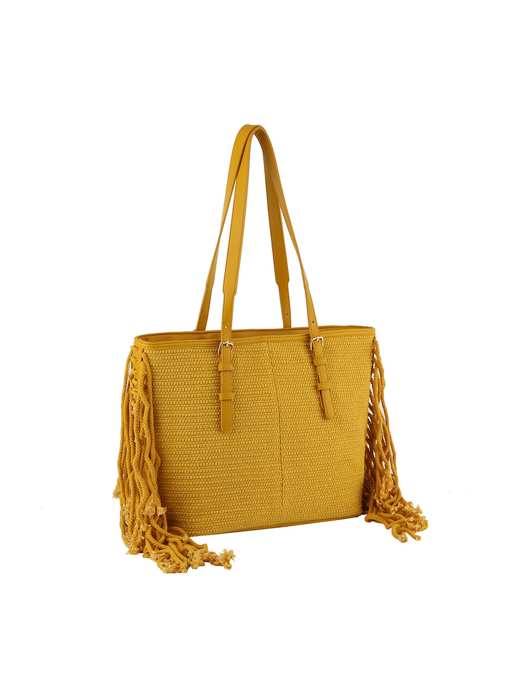 Corve texture fringe tote by hfstylish