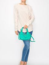 Buckle front flap satchel by hfstylish