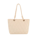 Quited tote with Loop knot detailed handle by hfstylish