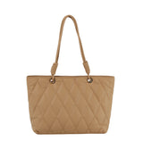 Quited tote with Loop knot detailed handle by hfstylish