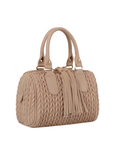 Braided satchel with tassel by hfstylish