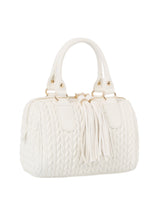 Braided satchel with tassel by hfstylish