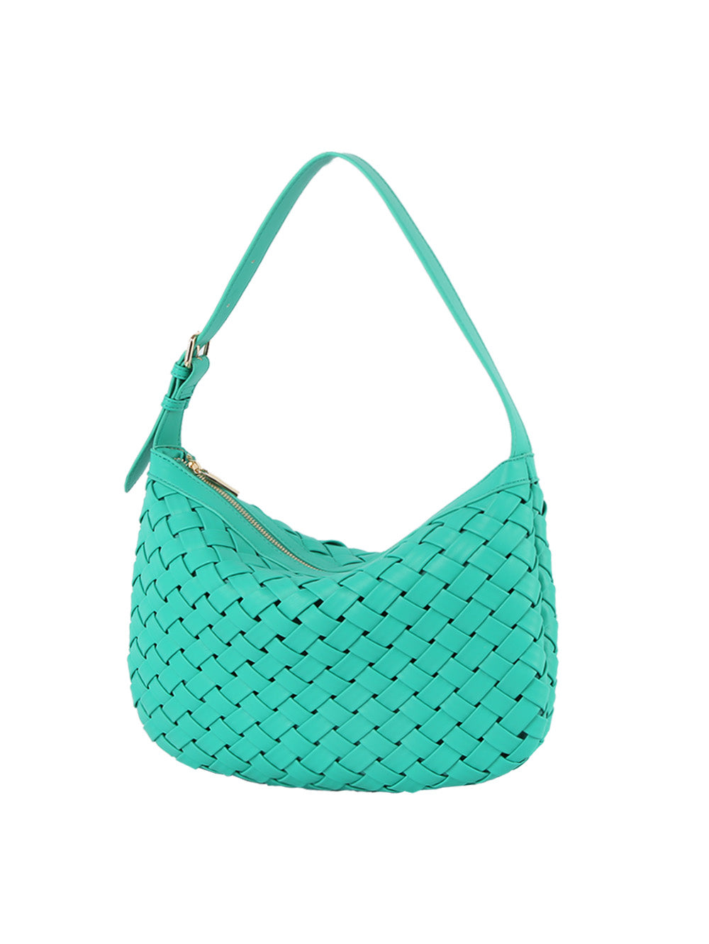 Weaved half moon shoulder bag by hfstylish