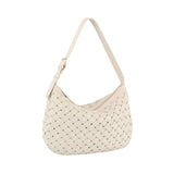 Weaved half moon shoulder bag by hfstylish