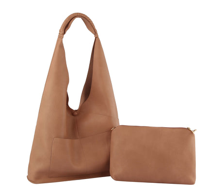 HF Front Pocket Tall Hobo Handbag Set by hfstylish