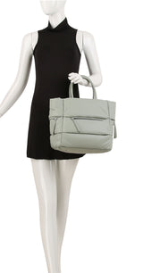 Puffer tote with zip pockets by hfstylish