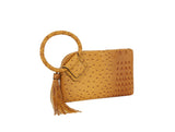 HF  Tassel Accented Embossed Wristlet Clutch  JYV-0374 by hfstylish